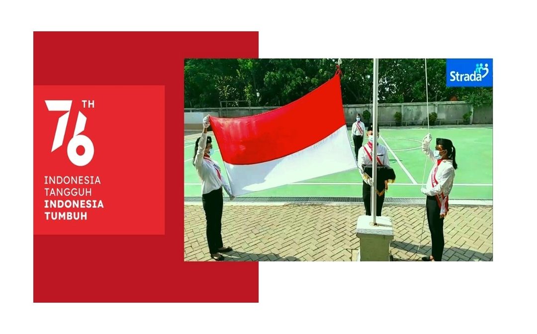 Upacara Virtual Peringatan HUT RI ke-76  dalam masa Pandemi SD Strada Cakung